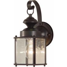 1 Light 11" Height Outdoor Wall Sconce with Clear Glass