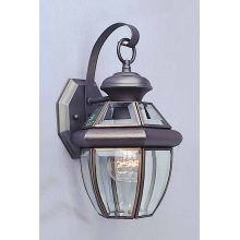 1 Light 13" Height Outdoor Wall Sconce with Clear Beveled Glass