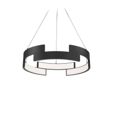 Trap 8 Light 27" Wide Integrated LED Ring Chandelier