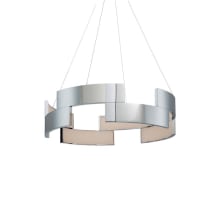 Trap 8 Light 27" Wide Integrated LED Ring Chandelier