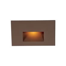 5" Wide Horizontal LED Step and Wall Light with Amber Lens - 12 Volt