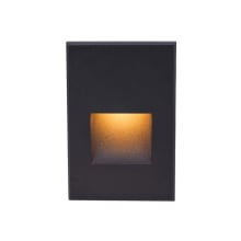 5" Tall Vertical LED Step and Wall Light with Amber Lens - 12 Volt