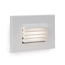 5" Wide Horizontal LED Step and Wall Light with Amber Louvered Lens - 12 Volt