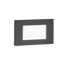 5" Wide Horizontal LED Step and Wall Light with Amber Lens - 12 Volt