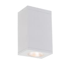 Cube Architectural 10" Tall LED Outdoor Flush Mount Ceiling Fixture - 33° Flood Beam Spread
