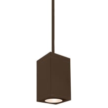 Cube Architectural 7" Tall LED Indoor/Outdoor Pendant with 25° Narrow Beam Spread