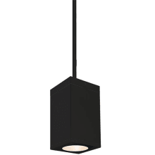 Cube Architectural 7" Tall LED Indoor/Outdoor Pendant with 18° Spot Beam Spread