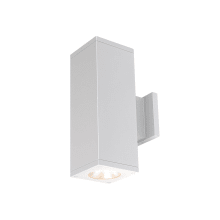 Cube Architectural 2 Light 13" Tall LED Outdoor Wall Sconce with 33° Flood Beam Spread and Light Directed Away From The Wall