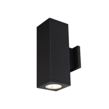 Cube Architectural 2 Light 13" Tall LED Outdoor Wall Sconce with 25° Narrow Beam Spread and Light Directed Straight Up or Down