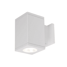 Cube Architectural Single Light 7" Tall LED Outdoor Wall Sconce with 33° Flood Beam Spread and Light Directed Away From The Wall