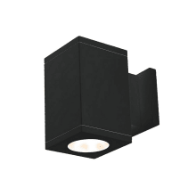 Cube Architectural Single Light 7" Tall LED Outdoor Wall Sconce with 33° Flood Beam Spread and Light Directed Straight Up or Down