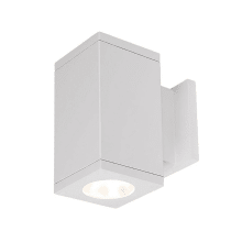 Cube Architectural Single Light 10" Tall LED Outdoor Wall Sconce with 40° Flood Beam Spread and Light Directed Away From The Wall