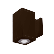 Cube Architectural Single Light 10" Tall LED Outdoor Wall Sconce with 6° Ultra Narrow Beam Spread and Light Directed Towards The Wall