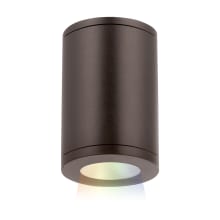 Tube Architectural ilumenight Single Light 4-7/8" Wide Integrated LED Outdoor Flush Mount Ceiling Fixture with Flood Beam and App Controlled Color and Brightness