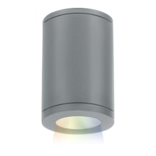 Tube Architectural ilumenight Single Light 4-7/8" Wide Integrated LED Outdoor Flush Mount Ceiling Fixture with Flood Beam and App Controlled Color and Brightness