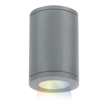 Tube Architectural ilumenight Single Light 4-7/8" Wide Integrated LED Outdoor Flush Mount Ceiling Fixture with Narrow Beam and App Controlled Color and Brightness