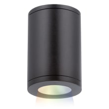 Tube Architectural ilumenight Single Light 4-7/8" Wide Integrated LED Outdoor Flush Mount Ceiling Fixture with Spot Beam and App Controlled Color and Brightness