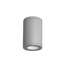 Tube Architectural 7" Tall LED Outdoor Flush Mount Ceiling Fixture - 18° Spot Beam Spread