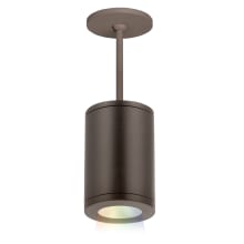 Tube Architectural ilumenight 5" Wide LED Pendant with App Controlled RGB Color and Brightness and Narrow Beam Spread