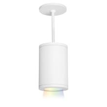 Tube Architectural ilumenight 5" Wide LED Pendant with App Controlled RGB Color and Brightness and Narrow Beam Spread