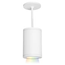 Tube Architectural ilumenight 5" Wide LED Pendant with App Controlled RGB Color and Brightness and Spot Beam Spread