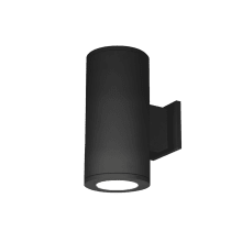 Tube Architectural 2 Light 13" Tall LED Outdoor Wall Sconce with 70° Flood Beam Spread and Light Directed Toward the Wall