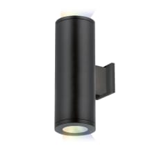 Tube Architectural ilumenight 2 Light 12-1/2" Tall Integrated LED Outdoor Wall Sconce with Away From the Wall Light Direction and App Controlled Color and Brightness