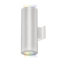 Tube Architectural ilumenight 2 Light 12-1/2" Tall Integrated LED Outdoor Wall Sconce with Away From the Wall Light Direction and App Controlled Color and Brightness