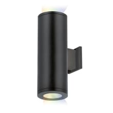 Tube Architectural ilumenight 2 Light 12-1/2" Tall Integrated LED Outdoor Wall Sconce with Towards the Wall Light Direction and App Controlled Color and Brightness