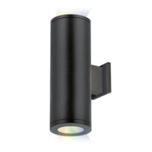 Tube Architectural ilumenight 2 Light 12-1/2" Tall Integrated LED Outdoor Wall Sconce with Two Light Directions and App Controlled Color and Brightness
