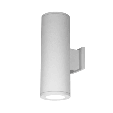 Tube Architectural 2 Light 18" Tall LED Outdoor Wall Sconce with 59° Flood Beam Spread and Light Directed One Side Each