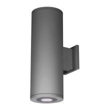 Tube Architectural 18" Tall LED Double Sided Outdoor Wall Sconce with Ultra Narrow Beam and Towards the Wall Light Direction