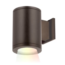 Tube Architectural ilumenight Single Light 7-1/8" Tall Integrated LED Outdoor Wall Sconce with Away From the Wall Light Direction and App Controlled Color and Brightness