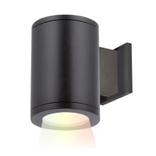 Tube Architectural ilumenight Single Light 7-1/8" Tall Integrated LED Outdoor Wall Sconce with Towards the Wall Light Direction and App Controlled Color and Brightness