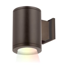 Tube Architectural ilumenight Single Light 7-1/8" Tall Integrated LED Outdoor Wall Sconce with Towards the Wall Light Direction and App Controlled Color and Brightness
