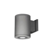 Tube Architectural 7" Tall LED Outdoor Wall Sconce with Ultra Narrow Beam and Towards the Wall Light Direction