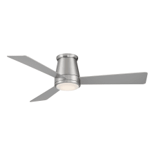Hug 52" 3-Blade Indoor / Outdoor Smart Flush Mount LED Ceiling Fan with Remote Control