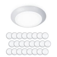 Pack of 24 Disc 6" Wide LED Flush Mount Indoor / Outdoor Ceiling Fixtures / Wall Lights