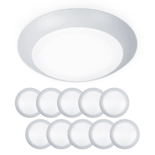 Pack of 10 Disc 7" Wide LED Flush Mount Indoor / Outdoor Ceiling Fixtures / Wall Lights