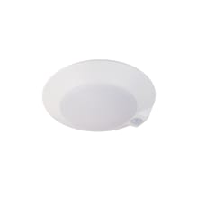 Disc 7" Wide LED Outdoor Flush Mount Ceiling Fixture with Built-In Occupancy Sensor