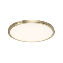Geos 15" Wide Integrated LED Flush Mount Ceiling Fixture with a Frosted Acrylic Shade
