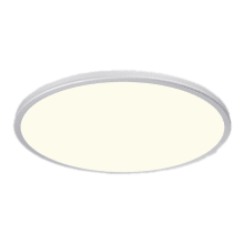 Geos Single Light 22" Wide Integrated LED Flush Mount Ceiling Fixture with a Frosted Acrylic Shade