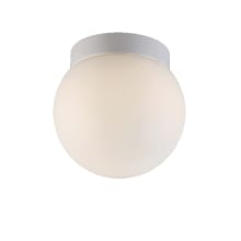 Niveous 6" Wide Integrated LED Outdoor Flush Mount Globe Ceiling Fixture