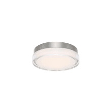 Dot 6" Wide Integrated LED Outdoor Flush Mount Drum Ceiling Fixture