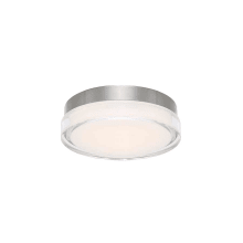 Dot 9" Wide Integrated LED Outdoor Flush Mount Drum Ceiling Fixture
