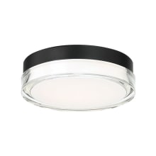 Dot 9" Wide Integrated LED Outdoor Flush Mount Drum Ceiling Fixture