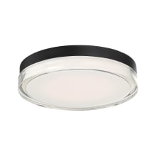 Dot 12" Wide Integrated LED Outdoor Flush Mount Drum Ceiling Fixture
