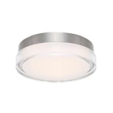 Dot 15" Wide Integrated LED Outdoor Flush Mount Drum Ceiling Fixture