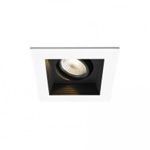 Mini Multiple Spots Single Light 4-3/4" Wide LED Square Adjustable Baffle Trim and New Construction Housing with 25° Narrow Beam Spread