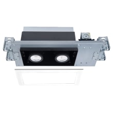 Silo Multiples 2 Light 12" Wide LED Square Adjustable Trim with New Construction and IC Rated Housing - 20 Watts